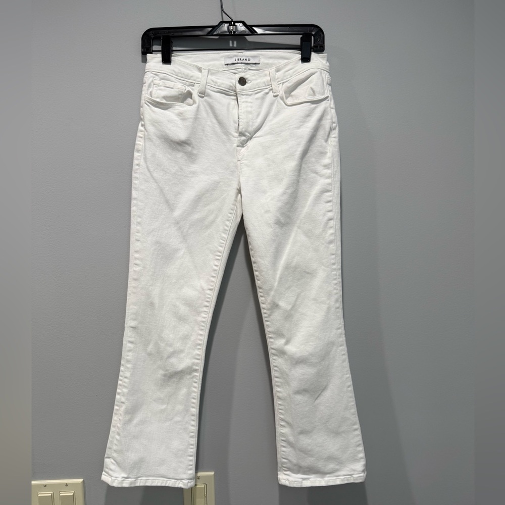 J Brand Women's Selina White cropped flared jeans